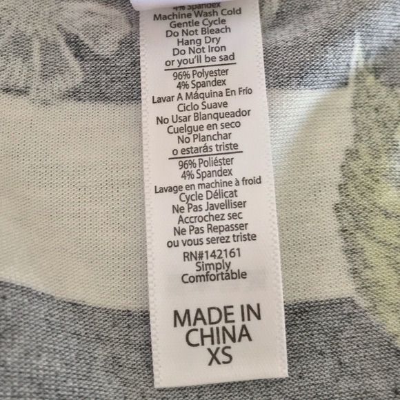 LuLaRoe XS Lynnae Black Floral Stripe NWT Unicorn - Picture 4 of 8